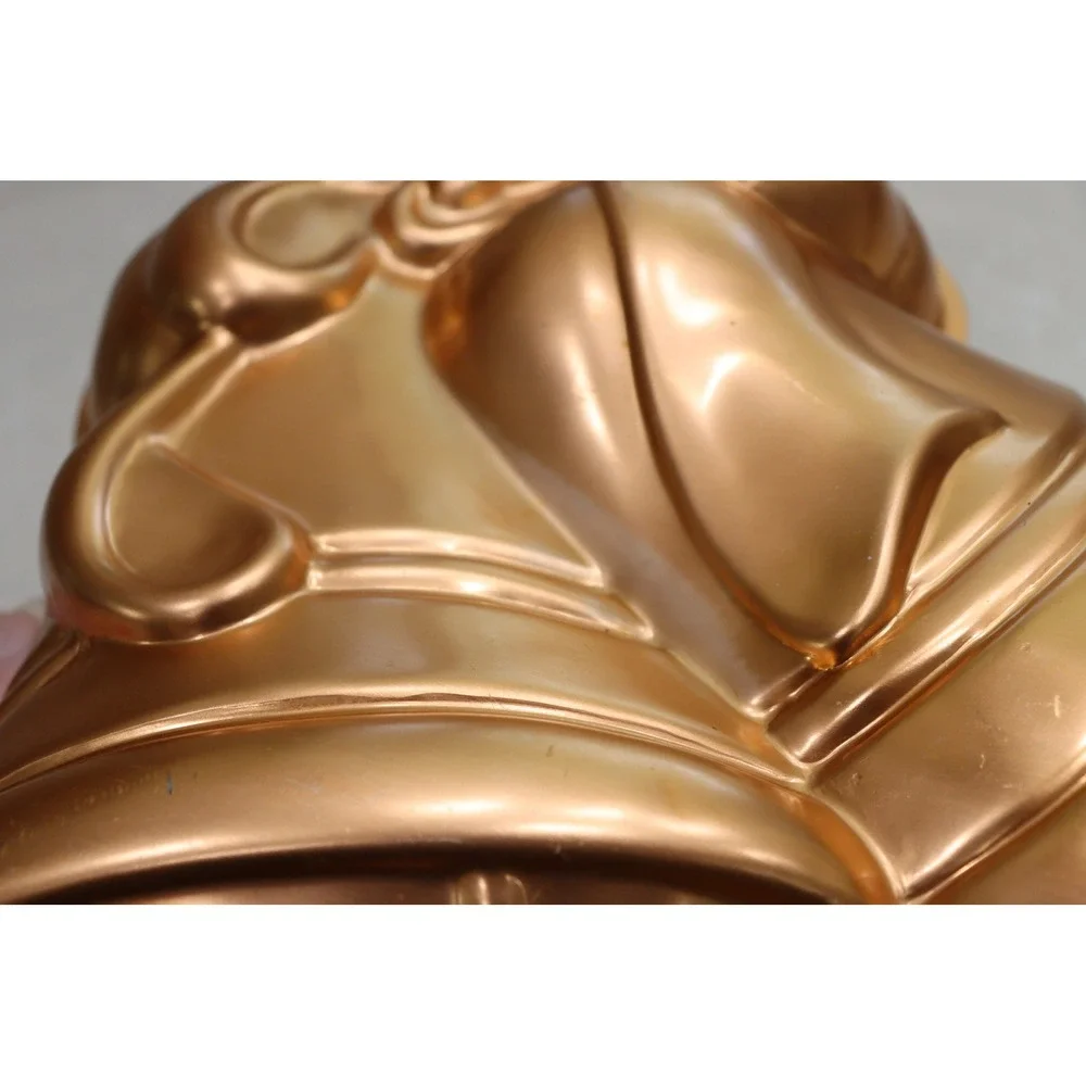 Vintage Copper Colored Aluminum Double Bell Pan Holiday Wedding Mold set/2